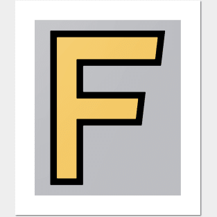 Funky Yellow Letter F Posters and Art